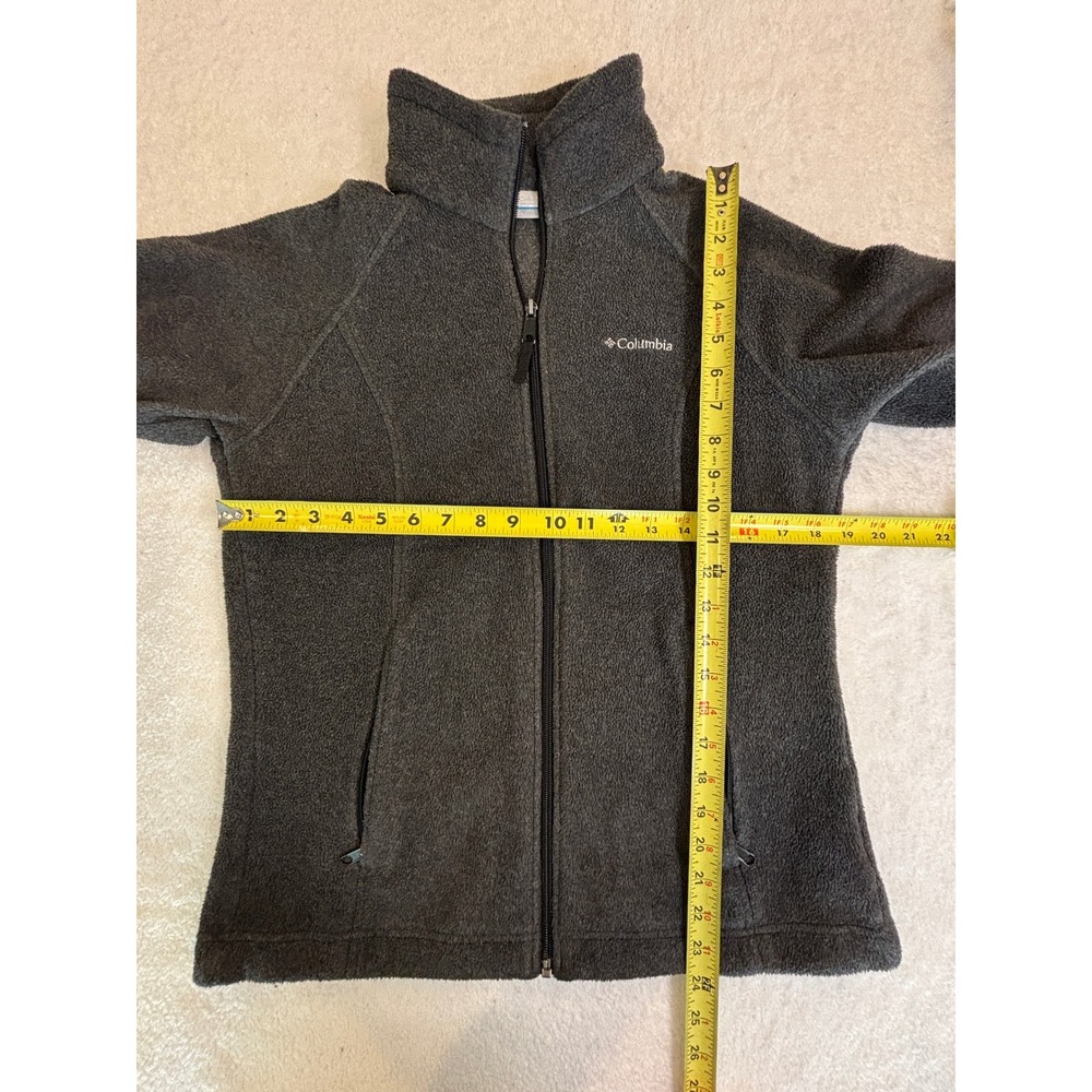Columbia Womens Benton Springs Full Zip Fleece Jacket Charcoal Gray Size Medium - Picture 4 of 5